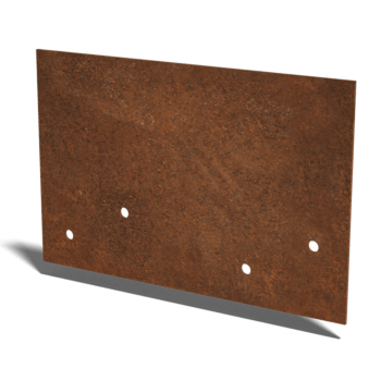 Placa de acoplamento direito aço corten médio 22 - 25 cm