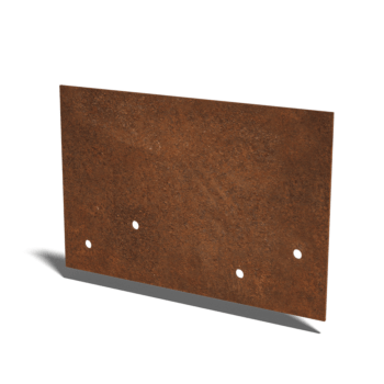 placa de acoplamento direito Camada de aço corten 12 - 15 cm