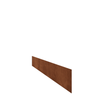 Borda reta em aço corten 15 cm (comprimento 150 cm)