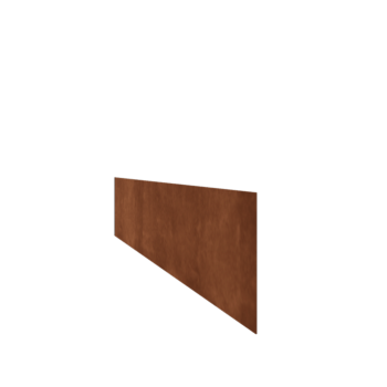 Borda reta em aço corten 25 cm (comprimento 150 cm)