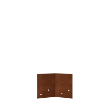 Placa de acoplamento aço corten 45º camada 12 - 15 cm