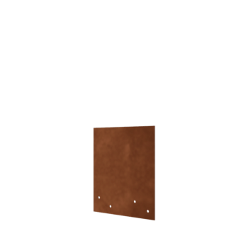 Placa de acoplamento direito aço corten médio 22 - 25 cm