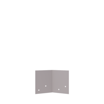 Placa de acoplamento aço galvanizado 45º baixo 12 - 15 cm