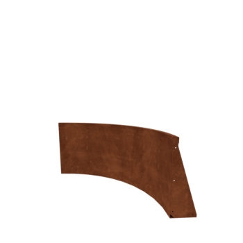 Muro de contenção em aço corten - Curva interna - 100 x 100 x 60 cm
