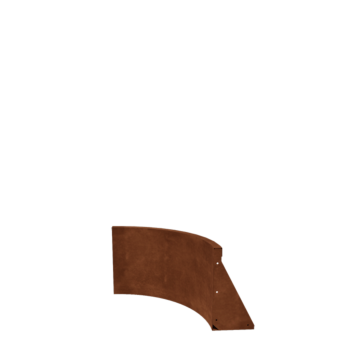 Muro de contenção em aço corten - Curva interna - 50 x 50 x 40 cm
