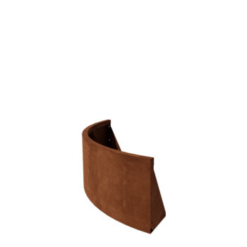 Muro de contenção em aço corten - Curva externa - 100 x 100 x 40 cm