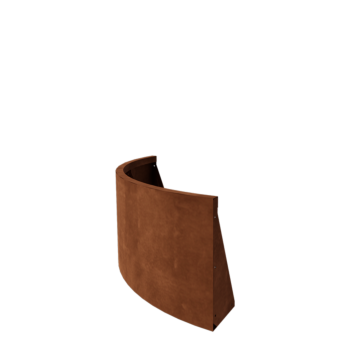 Muro de contenção em aço corten - Curva externa - 100 x 100 x 50 cm