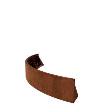 Muro de contenção em aço corten - Curva externa - 150 x 150 x 30 cm