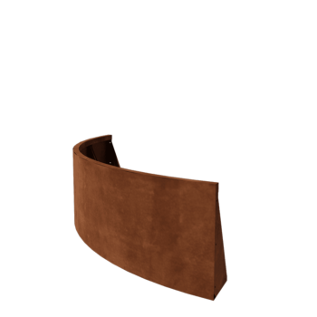 Muro de contenção em aço corten - Curva externa - 150 x 150 x 50 cm