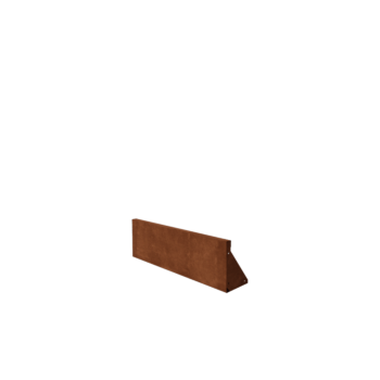 Muro de contenção reto de aço corten 100 cm (altura 30 cm)