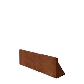 Muro de contenção em aço corten - Reto - 100 x 30 cm