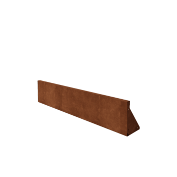 Muro de contenção em aço corten - Reto - 150 x 30 cm