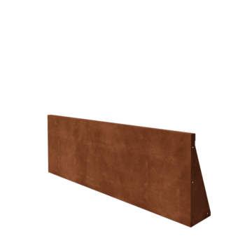 Muro de contenção em aço corten - Reto - 150 x 50 cm