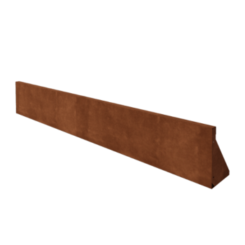 Muro de contenção reto de aço corten 200 cm (altura 30 cm)