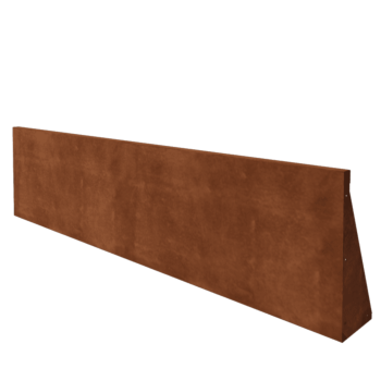 Muro de contenção em aço corten - Reto - 200 x 50 cm
