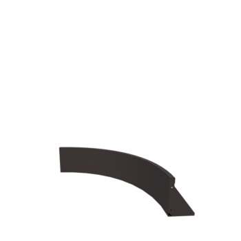 Muro de contenção em aço - Curva interna - 100 x 100 x 30 cm - RAL7016 fosco (cinzento antracite)