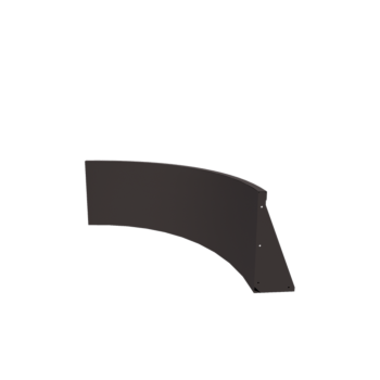 Muro de contenção em aço - Curva interna - 100 x 100 x 50 cm - RAL7016 fosco (cinzento antracite)