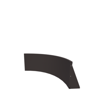 Muro de contenção em aço - Curva interna - 100 x 100 x 50 cm - RAL7016 fosco (cinzento antracite)
