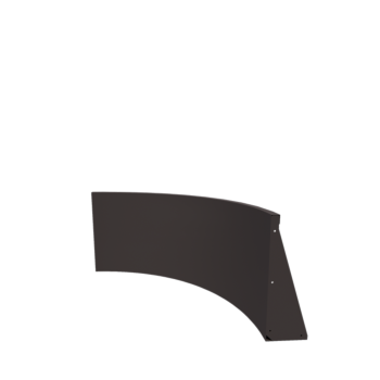 Muro de contenção em aço - Curva interna - 100 x 100 x 60 cm - RAL7016 fosco (cinzento antracite)