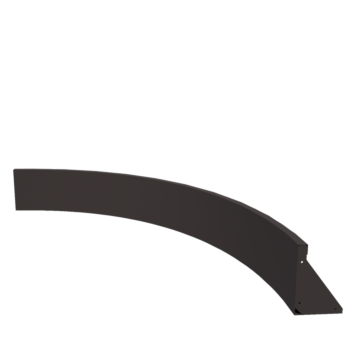Muro de contenção em aço - Curva interna - 150 x 150 x 30 cm - Outra cor RAL