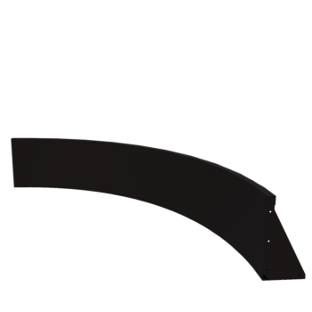 Muro de contenção em aço - Curva interna - 150 x 150 x 40 cm - RAL9005 fosco (preto)