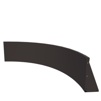 Muro de contenção em aço - Curva interna - 150 x 150 x 50 cm - RAL7016 fosco (cinzento antracite)