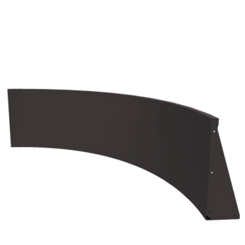 Muro de contenção em aço - Curva interna - 150 x 150 x 60 cm - RAL7016 fosco (cinzento antracite)