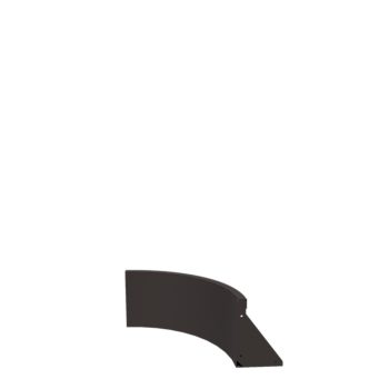 Muro de contenção em aço - Curva interna - 50 x 50 x 30 cm - Outra cor RAL