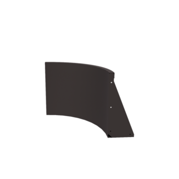 Muro de contenção em aço - Curva interna - 50 x 50 x 50 cm - RAL7016 fosco (cinzento antracite)