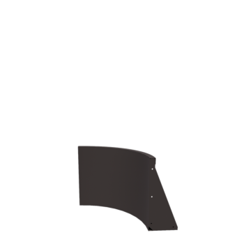 Muro de contenção em aço - Curva externa - 50 x 50 x 50 cm - RAL7016 fosco (cinzento antracite)