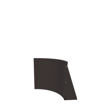 Muro de contenção em aço - Curva interna - 50 x 50 x 60 cm - Outra cor RAL