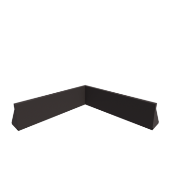 Muro de contenção em aço - Canto interno - 100 x 100 x 30 cm - RAL7016 fosco (cinzento antracite)