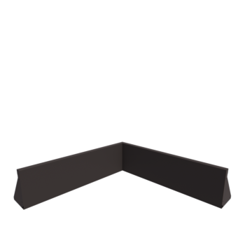 Muro de contenção em aço - Canto interno - 100 x 100 x 30 cm - Outra cor RAL