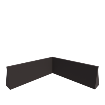 Muro de contenção em aço - Canto interno - 100 x 100 x 40 cm - RAL7016 fosco (cinzento antracite)