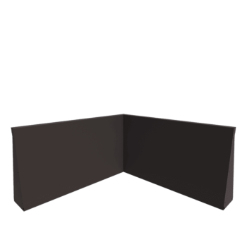 Muro de contenção em aço - Canto interno - 100 x 100 x 60 cm - Outra cor RAL