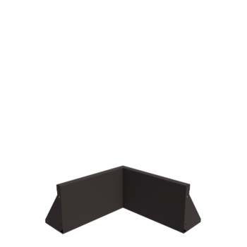 Muro de contenção em aço - Canto interno - 50 x 50 x 30 cm - RAL7016 fosco (cinzento antracite)