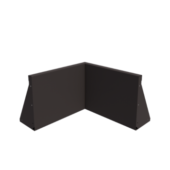 Muro de contenção em aço - Canto interno - 50 x 50 x 40 cm - RAL7016 fosco (cinzento antracite)