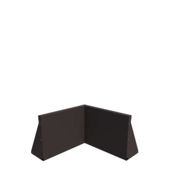Muro de contenção em aço - Canto interno - 50 x 50 x 40 cm - RAL7016 fosco (cinzento antracite)