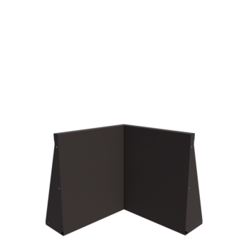 Muro de contenção em aço - Canto interno - 50 x 50 x 60 cm - Outra cor RAL