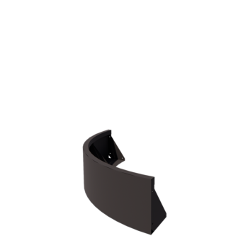 Muro de contenção em aço - Curva externa - 100 x 100 x 30 cm - RAL7016 foscot (cinzento antracite)