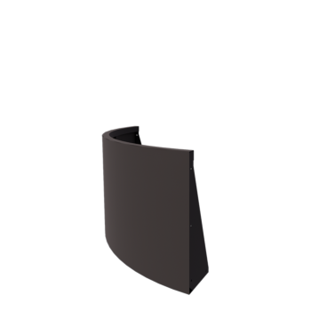 Muro de contenção em aço - Curva externa - 100 x 100 x 60 cm - RAL7016 foscot (cinzento antracite)