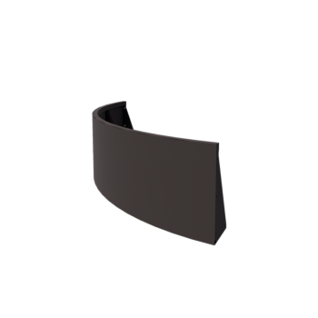Muro de contenção em aço - Curva externa - 150 x 150 x 50 cm - RAL7016 fosco (cinzento antracite)