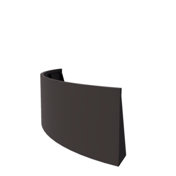 Muro de contenção em aço - Curva externa - 150 x 150 x 60 cm - RAL7016 fosco (cinzento antracite)