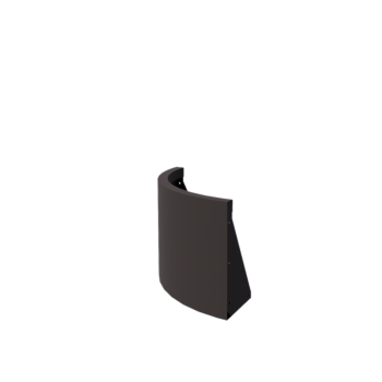 Muro de contenção em aço - Curva externa - 50 x 50 x 40 cm - RAL7016 fosco (cinzento antracite)