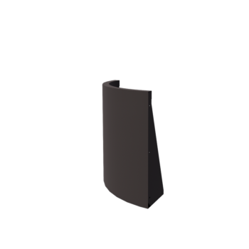 Muro de contenção em aço - Curva externa - 50 x 50 x 60 cm - RAL7016 fosco (cinzento antracite)