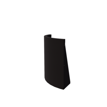 Muro de contenção em aço - Curva externa - 50 x 50 x 60 cm - RAL9005 fosco (preto)