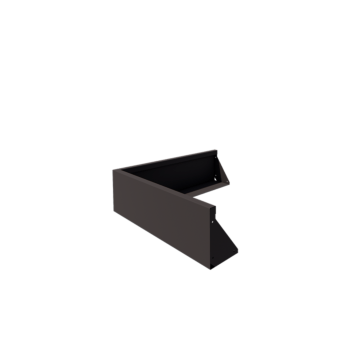Muro de contenção em aço - Canto externo - 100 x 100 x 30 cm - RAL7016 fosco (cinzento antracite)