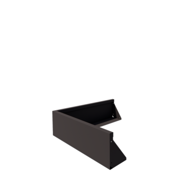 Muro de contenção em aço - Canto externo - 100 x 100 x 30 cm - RAL7016 fosco (cinzento antracite)