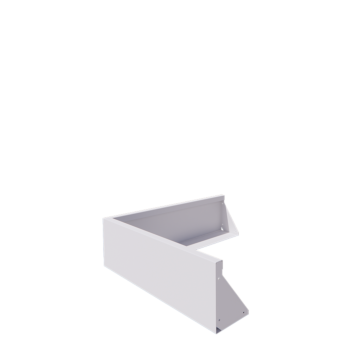 Muro de contenção em aço - Canto externo - 100 x 100 x 30 cm - RAL9010 fosco (branco)