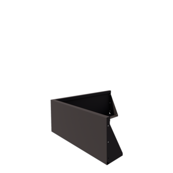 Muro de contenção em aço - Canto externo - 100 x 100 x 40 cm - RAL7016 fosco (cinzento antracite)
